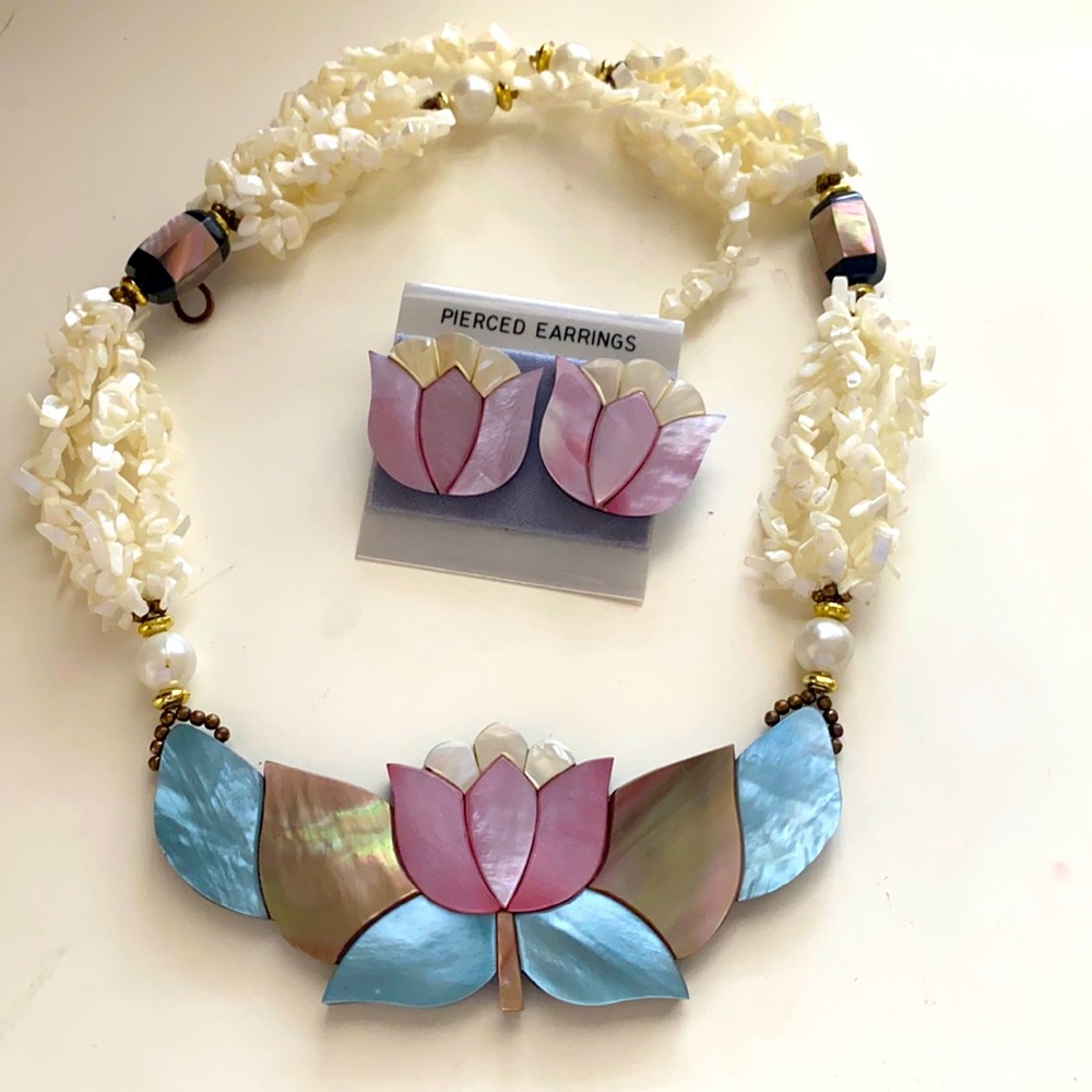 Vintage abalone and shell duo